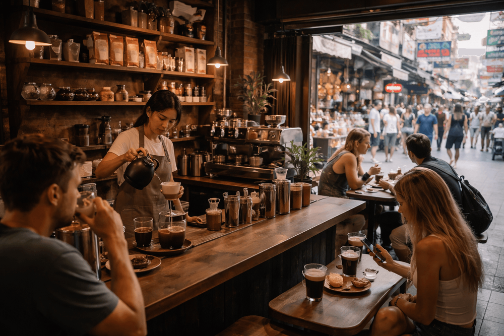 Best Specialty Coffee Cafes on Khao San Road for Espresso, Pour-Over, and Bean Lovers
