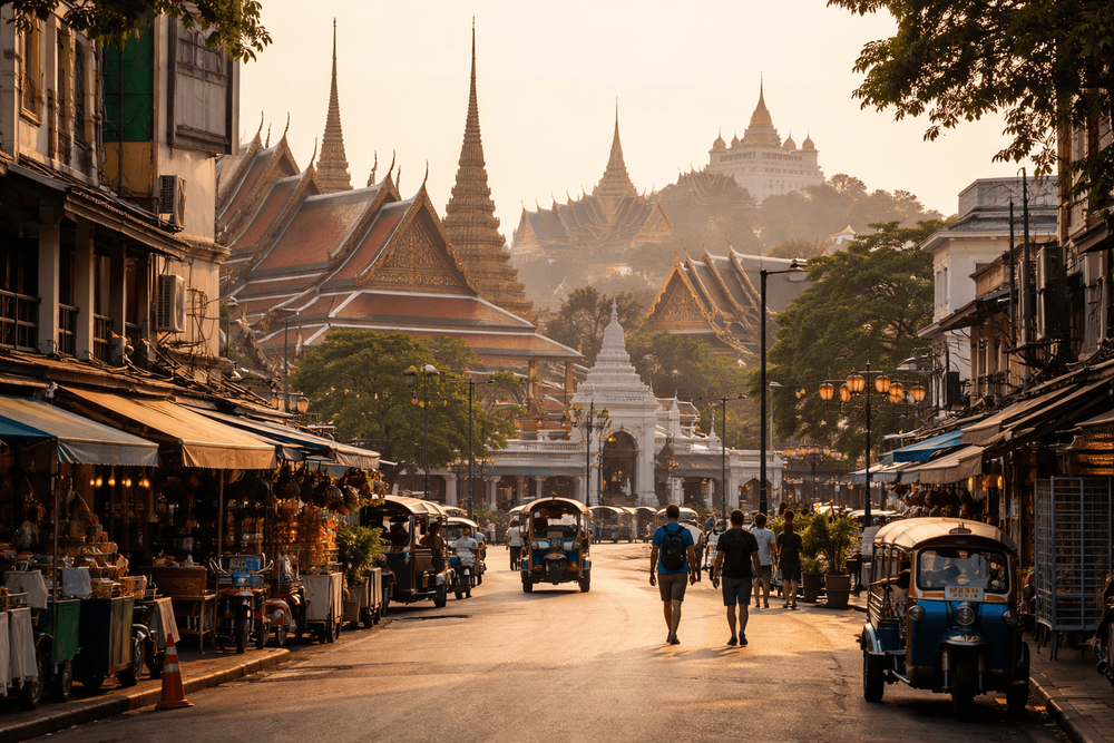 Best Start Times for Wat Pho, the Grand Palace, and Golden Mount from Khao San Road