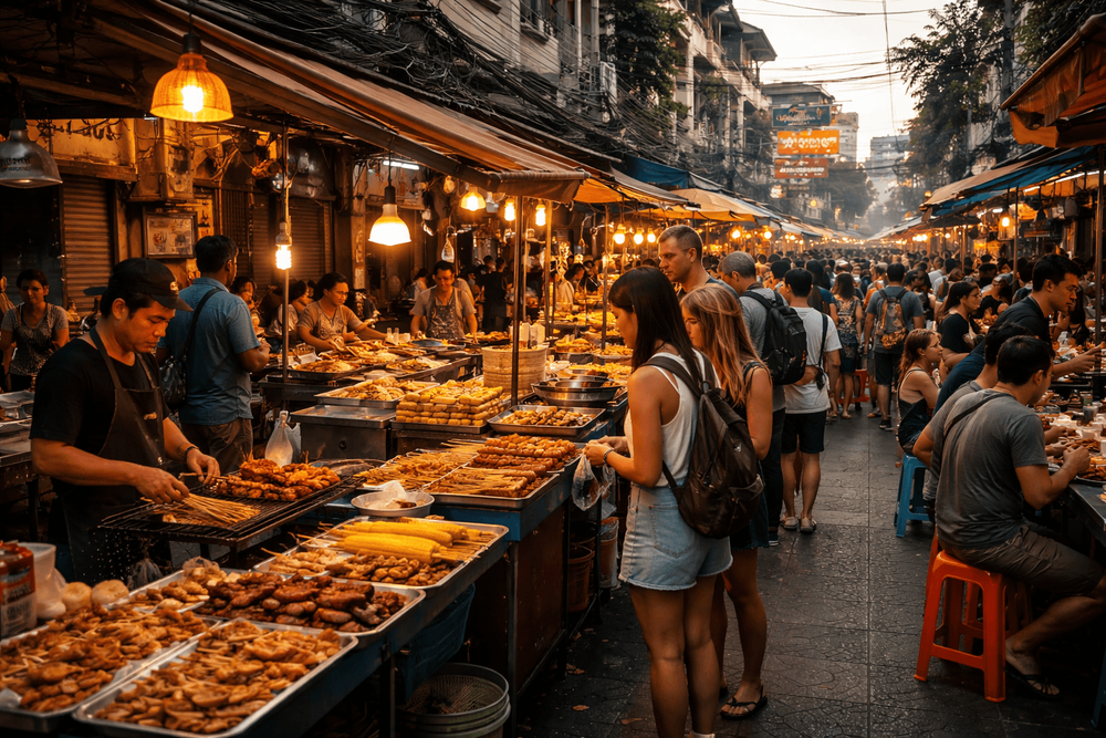 Best Street Food Streets Near Khao San Road: Where to Walk for Snacks, Meals, and Local Flavors