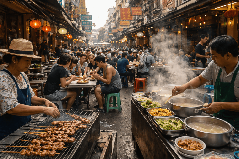 Best Thai Street Food Breakfasts Near Khao San Road: Early Moo Ping, Jok, and Khao Tom Picks