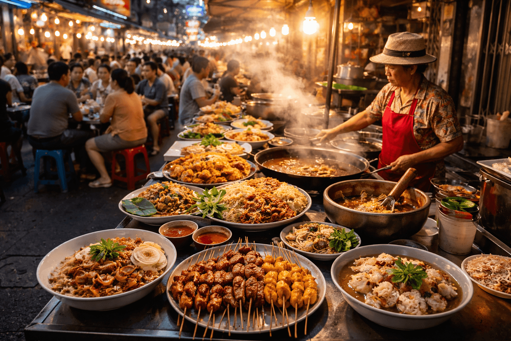 Best Thai Street Food Dishes to Try in Bangkok: A First-Timer’s Guide to Noodles, Rice Plates, and Skewers