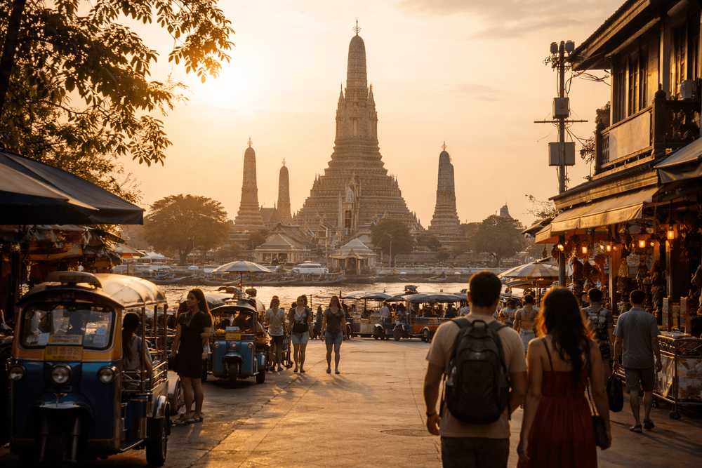 Best Time for a Bangkok Temple Run: Sunrise, Midday Heat, and Sunset Visits from Khao San Road