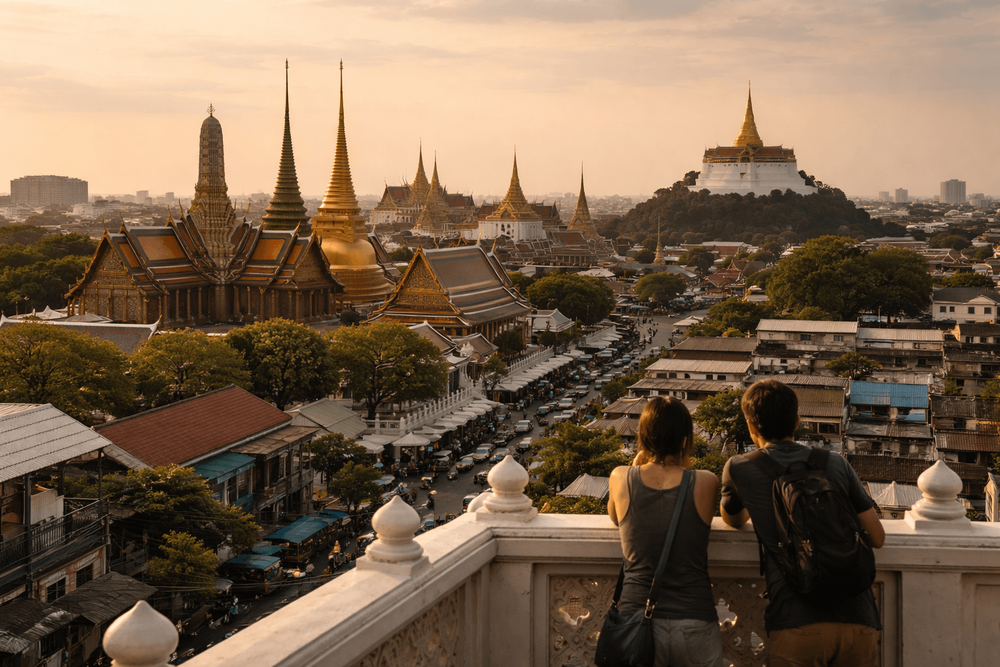 Best Time of Day to Photograph Wat Pho, the Grand Palace, and Golden Mount from Khao San Road