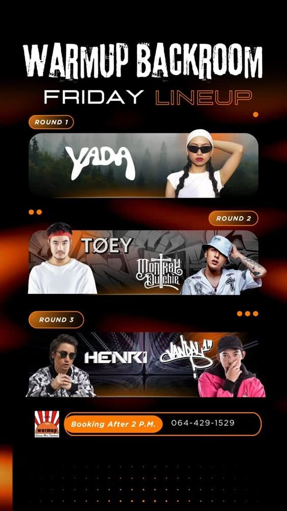 DJ Lineup at Warm Up Cafe