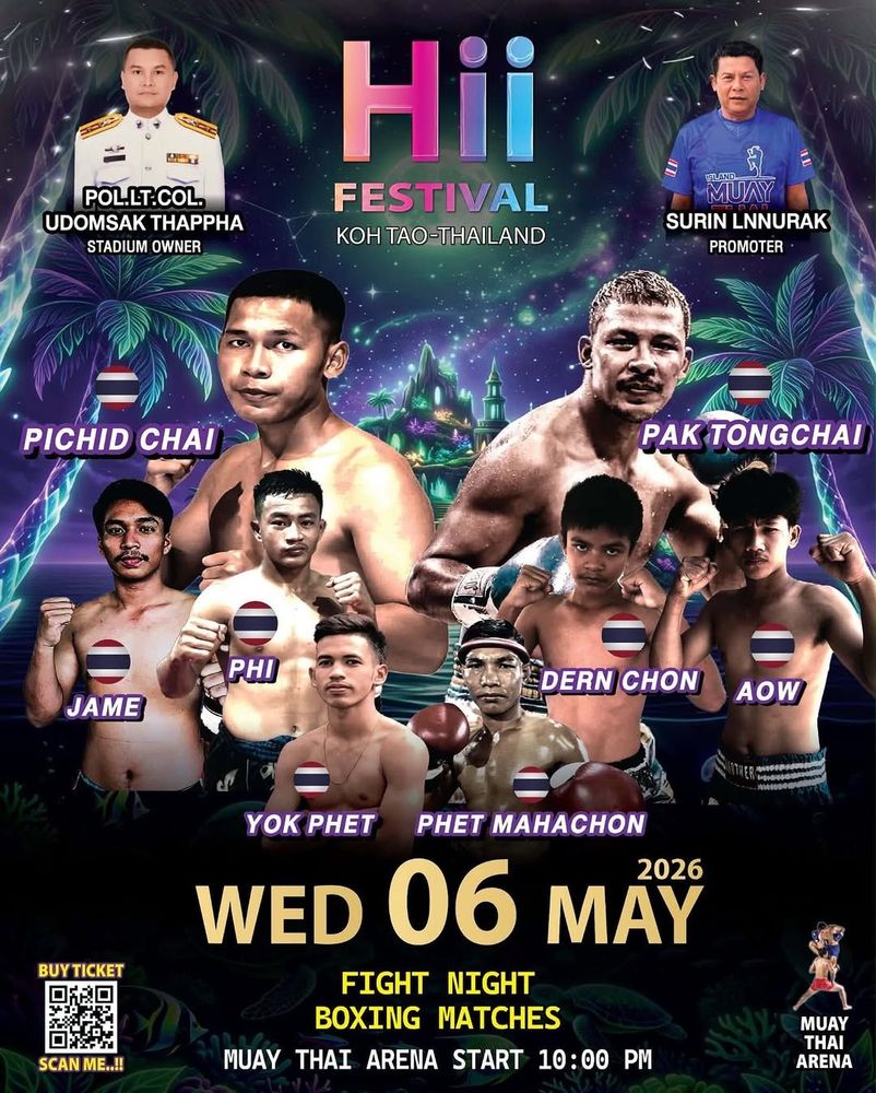 Fight Night: Muay Thai Arena at Hii Festival (Koh Tao)