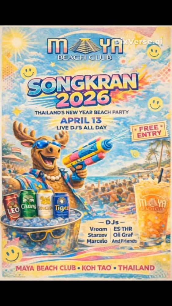Songkran All-Day & Night Beach Party (สงกรานต์)