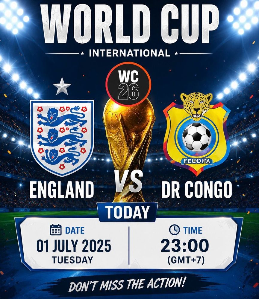 World Cup 2026: England vs DR Congo - Live Screening