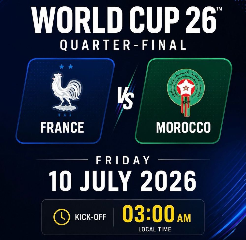 World Cup 2026 Live Screening: France vs Morocco