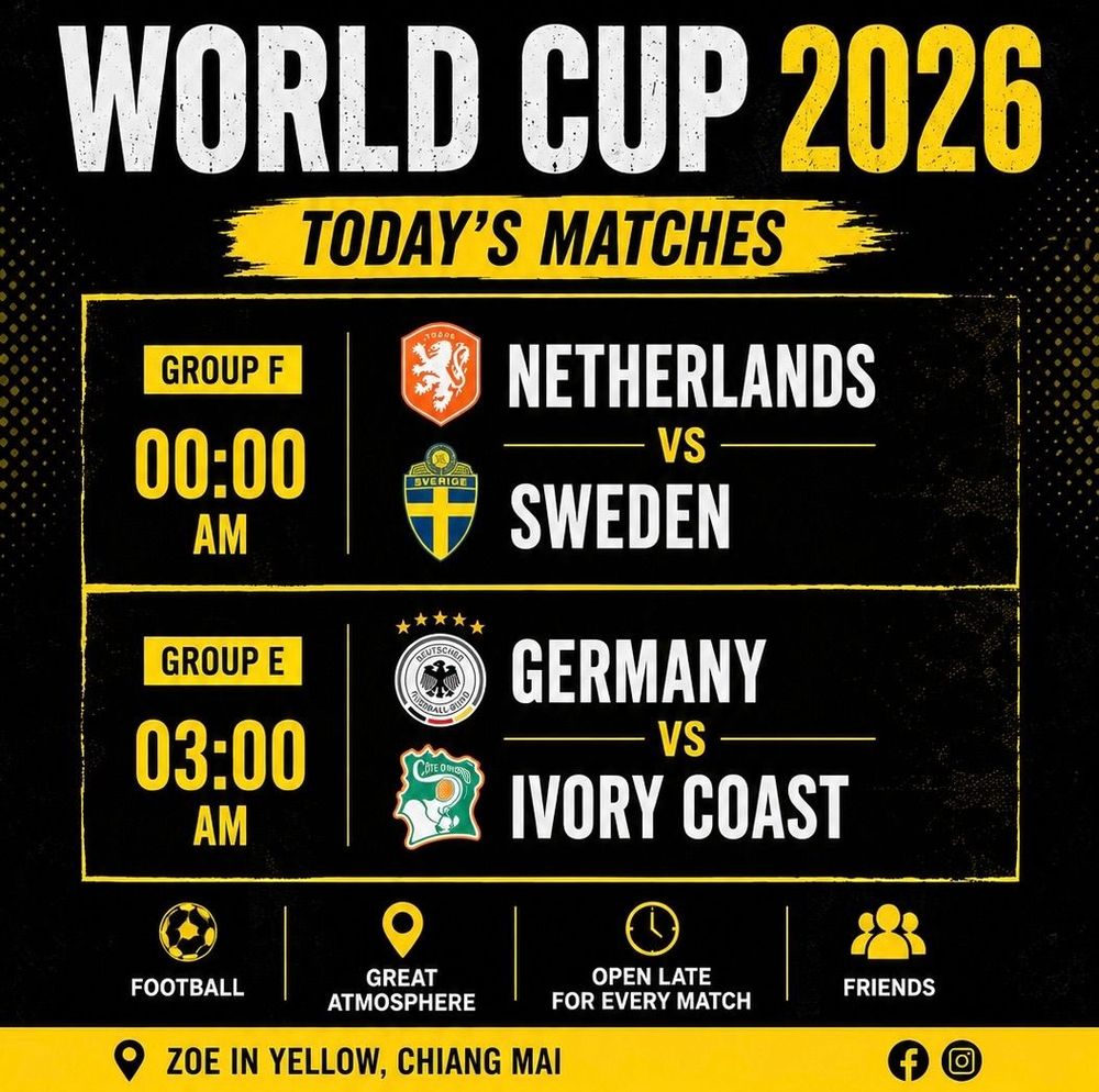World Cup 2026 Screening: Netherlands vs Sweden, Germany vs Ivory Coast