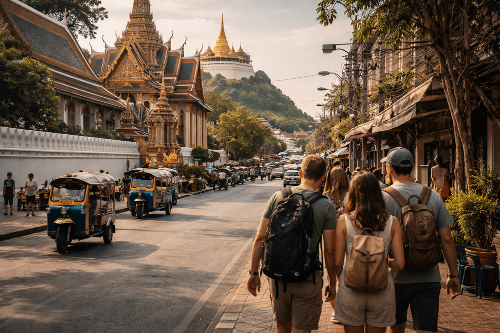 Grand Palace to Golden Mount on Foot: A Scenic Old Town Temple Walk from Khao San Road