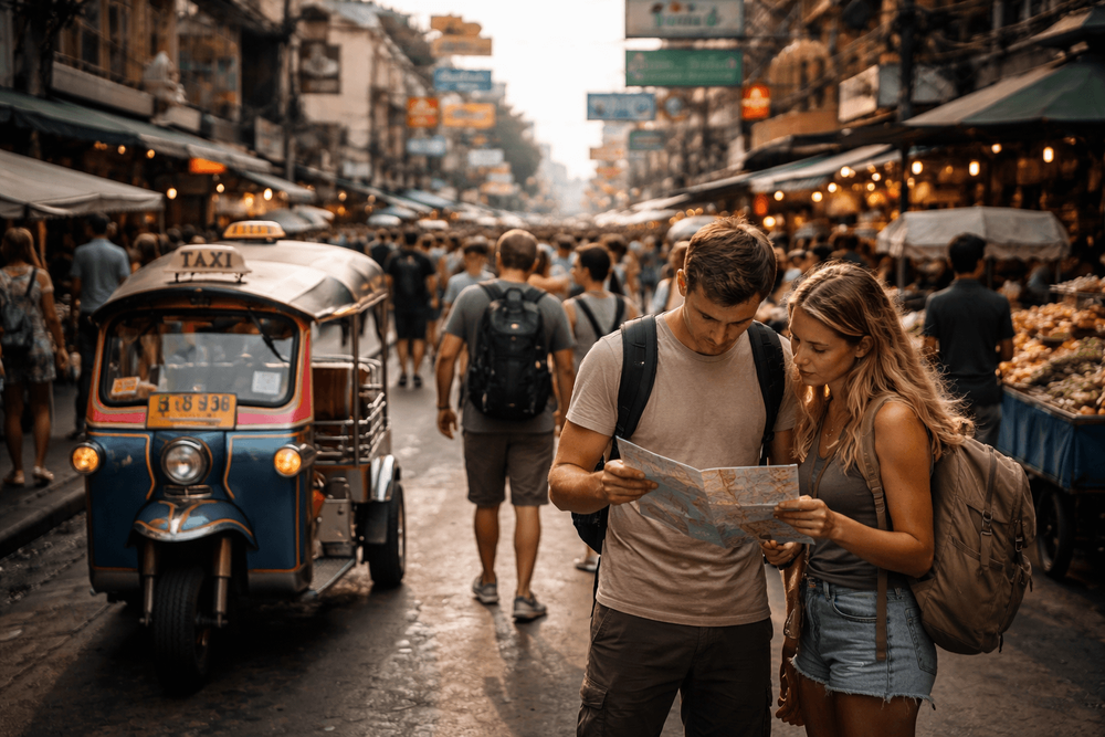 How far is Khao San Road from Sukhumvit (distance, time & best routes)