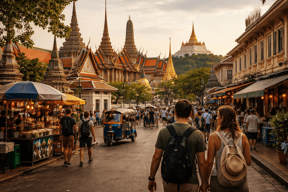 How to Combine Wat Pho, the Grand Palace, and Golden Mount with Nearby Old Town Stops from Khao San Road
