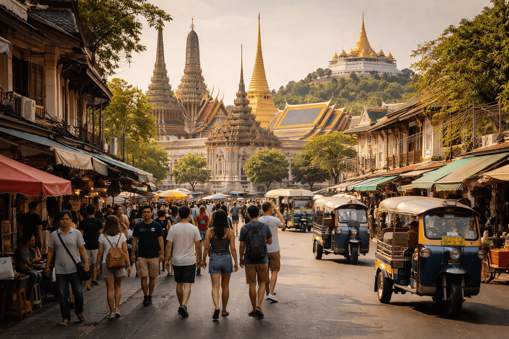How to Combine Wat Pho, the Grand Palace, and Golden Mount with Nearby Old Town Sights from Khao San Road