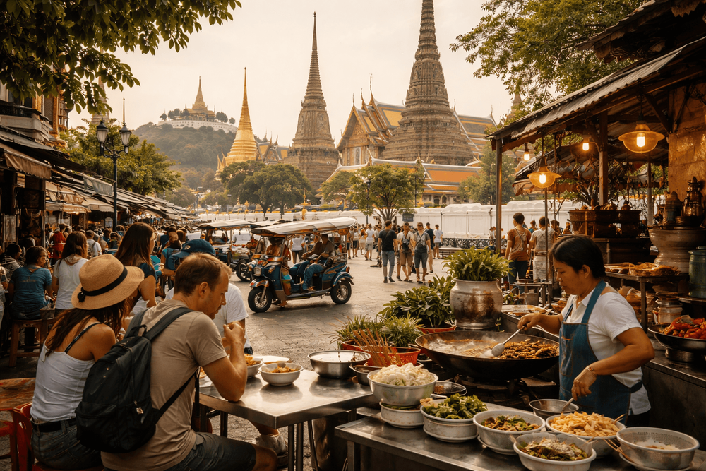 How to Combine Wat Pho, the Grand Palace, and Golden Mount with a Food Stop from Khao San Road