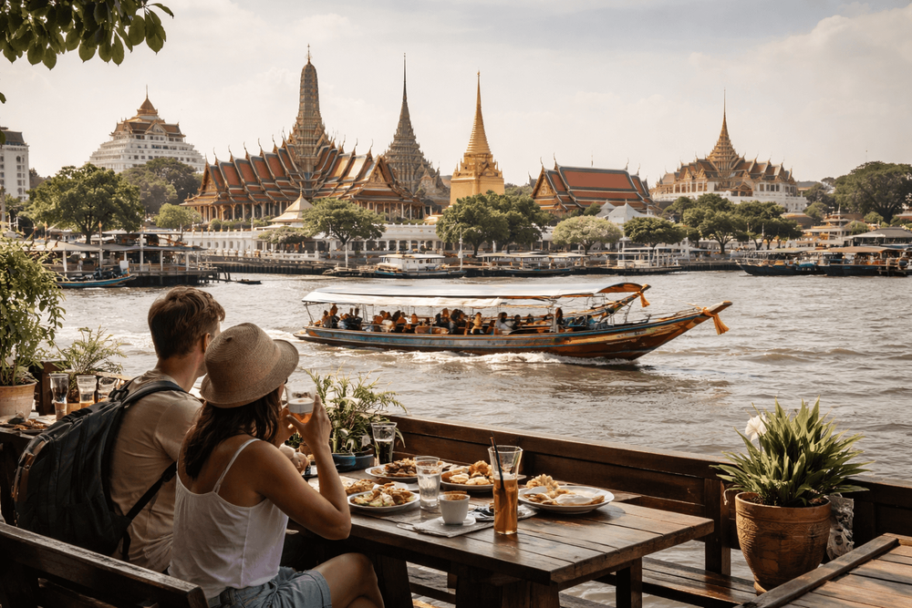 How to Combine Wat Pho, the Grand Palace, and Golden Mount with a Riverside Lunch Break from Khao San Road