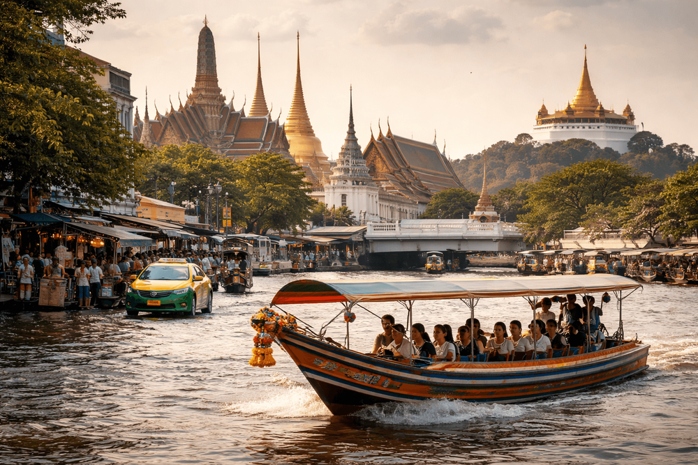 How to Combine Wat Pho, the Grand Palace, and Golden Mount with a Longtail Boat Ride and Short Taxi Hops from Khao San Road