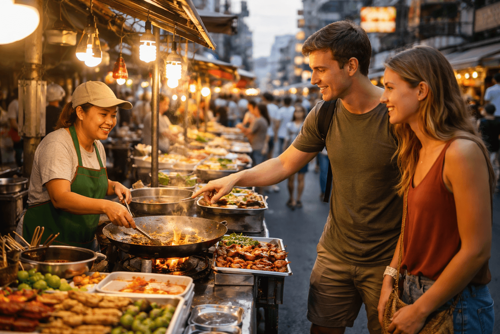 How to Order Bangkok Street Food: Thai Phrases, Spice Levels, and Stall Etiquette for Khao San Road First-Timers