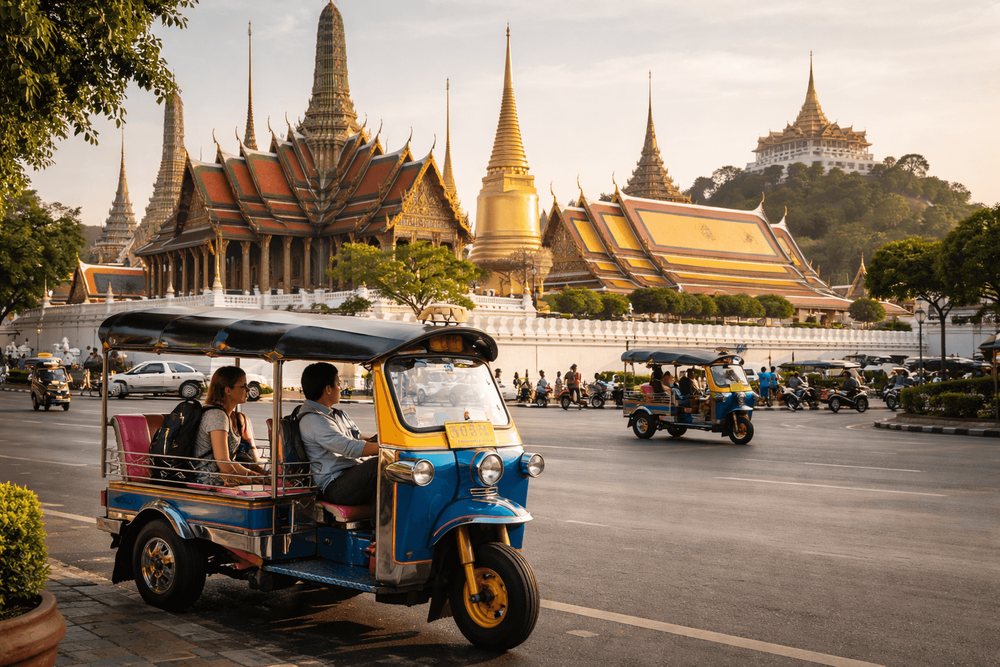 How to Visit Wat Pho, the Grand Palace, and Golden Mount by Tuk-Tuk from Khao San Road