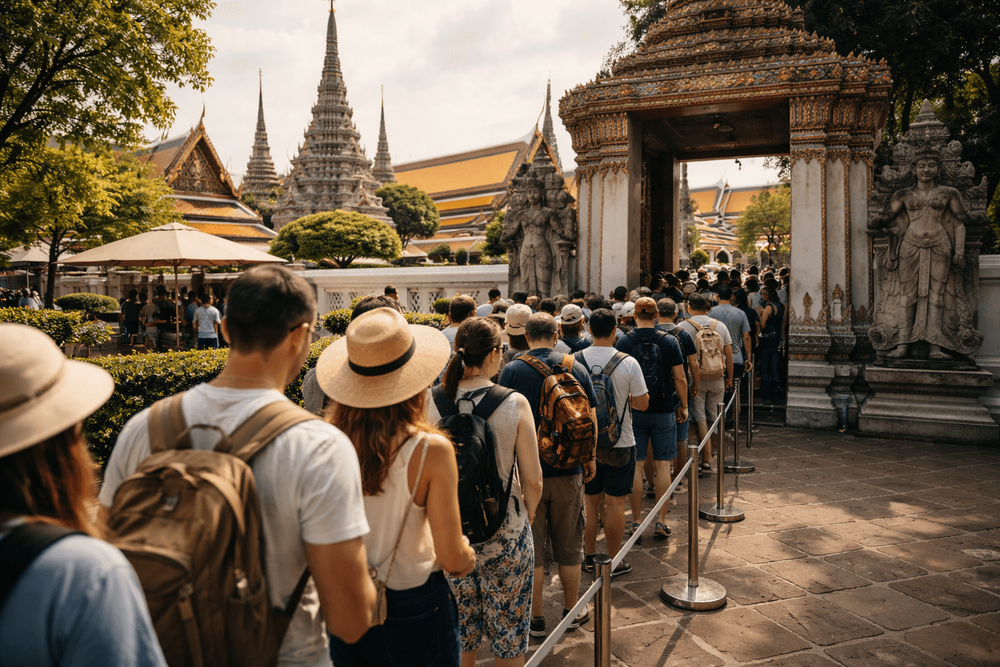 How to Visit Wat Pho, the Grand Palace, and Golden Mount with the Least Waiting: Queue Timing, Peak Hours, and Crowd Tactics