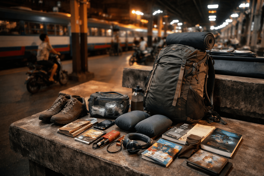 Thailand Backpacking Packing List for Budget Travelers Sleeping on Night Buses and Trains