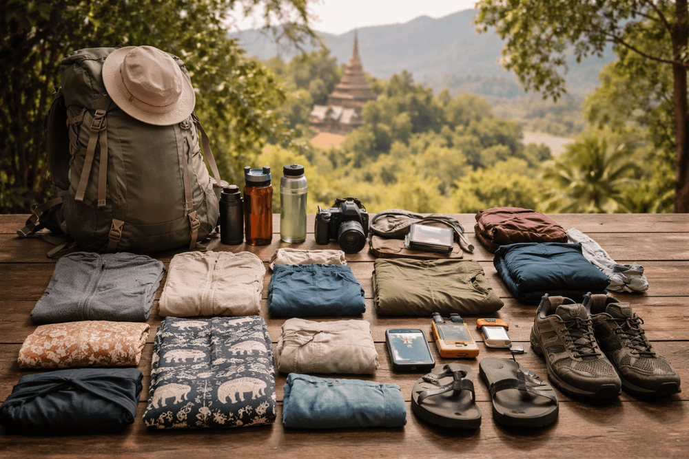 Thailand Packing List for Backpackers Doing Chiang Mai to Bangkok and Beyond: Cooler North, Warm South, and Reusable Layers