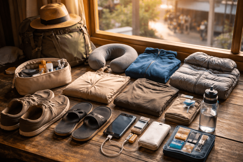 Thailand Packing List for Backpackers in Cool Season: Lightweight Layers, Night Bus Comfort, and Dry-Air Essentials