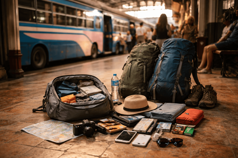 Thailand Packing List for Backpackers Taking Overnight Trains and Budget Buses