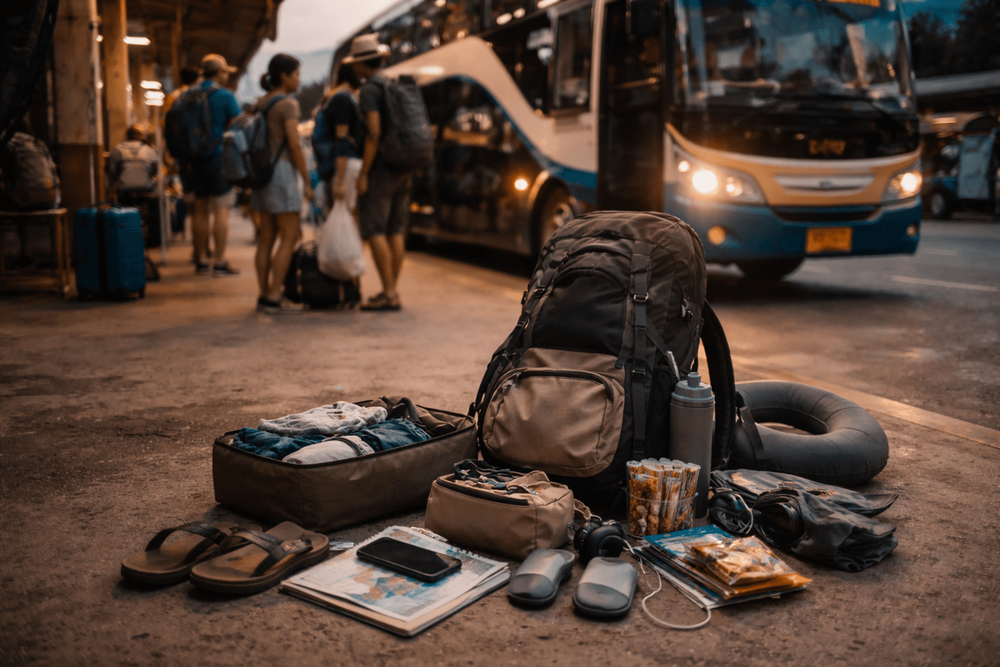 Thailand Packing List for Backpackers Traveling Between Cities by Overnight Bus