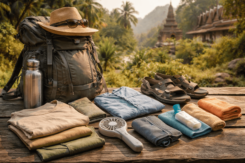 Thailand Packing List for Backpackers Traveling in Peak Heat: Cooling Gear, Fabrics, and Sweat Management