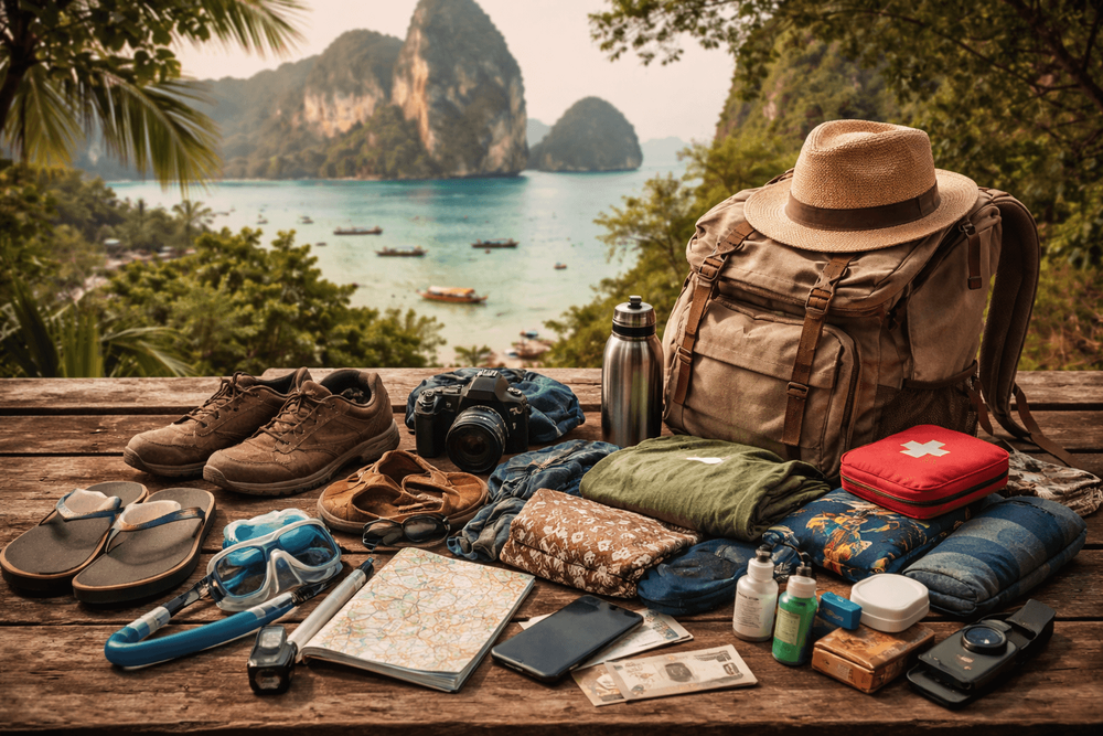 Thailand Packing List for Backpackers Visiting Cities, Islands, and Mountains