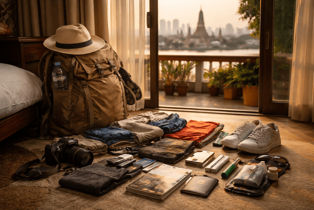 Thailand Packing List for Backpackers Visiting Temples, Cities, and Nightlife on One Trip