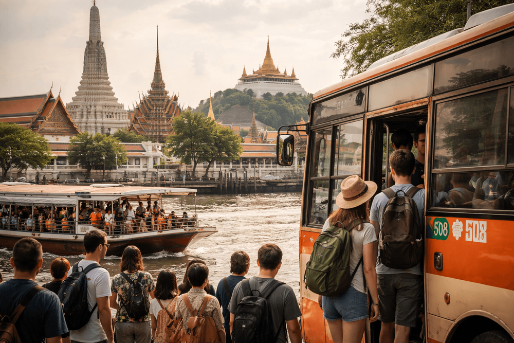 Wat Pho to Wat Saket by Public Transport: The Best Bus, Ferry, and Walk Connections from Khao San Road