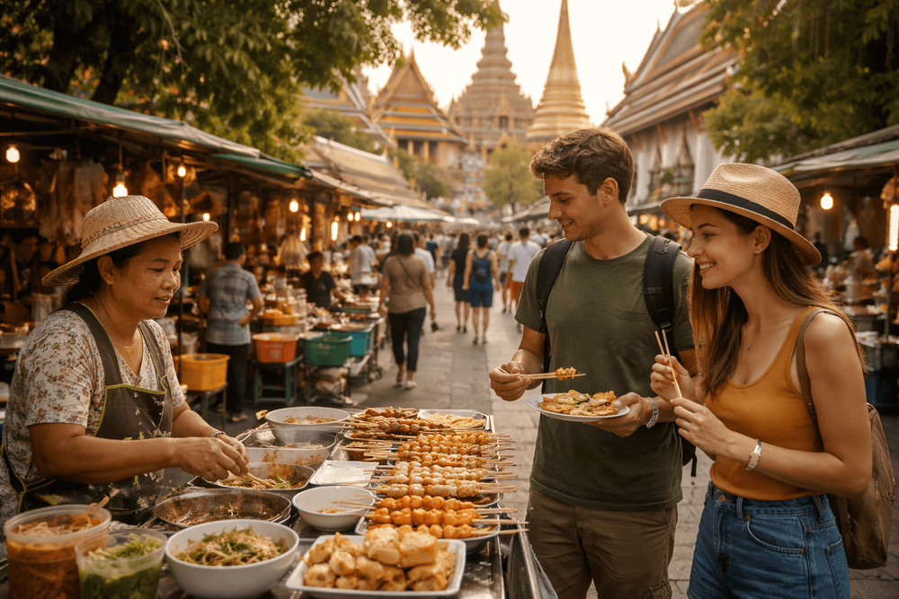 What to Eat Between Wat Pho, the Grand Palace, and Golden Mount: A Khao San Road Temple Run Food Break Guide
