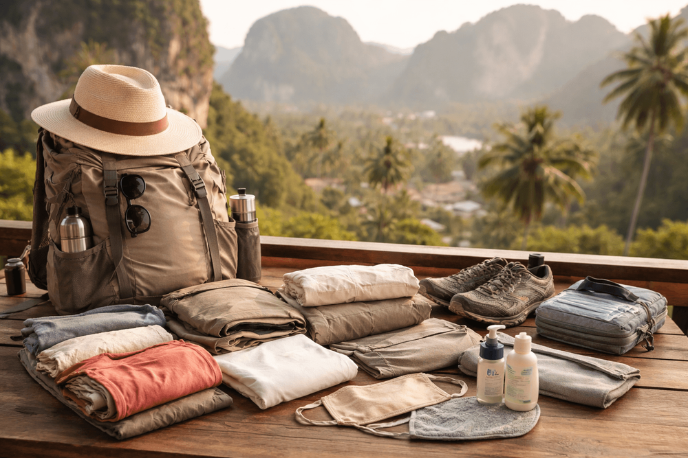 What to Pack for Thailand Backpacking in the Dry Season: Lightweight Clothes, Sun Protection, and Dust Control