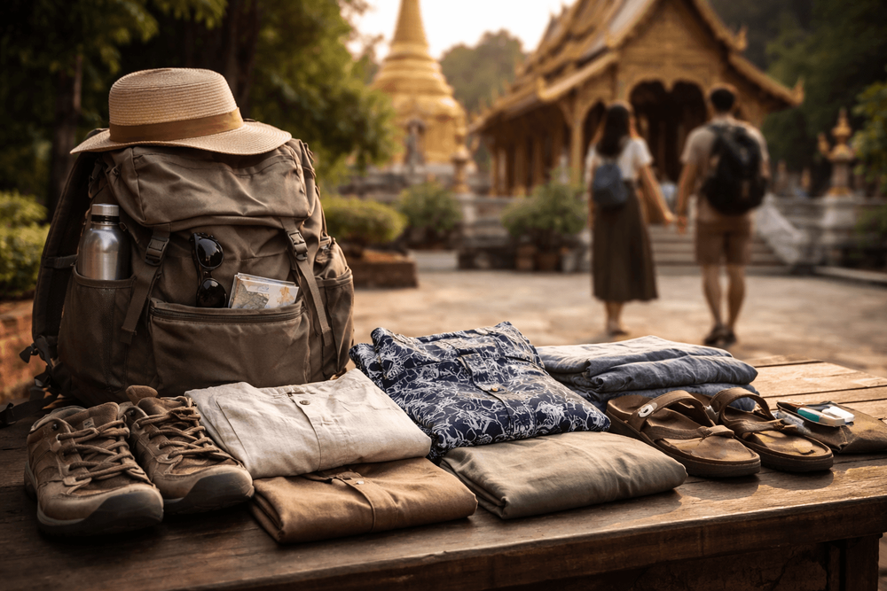 What to Pack for Thailand for Backpackers Visiting Temples and Rural Areas: Respectful Clothing, Footwear, and Light Layers