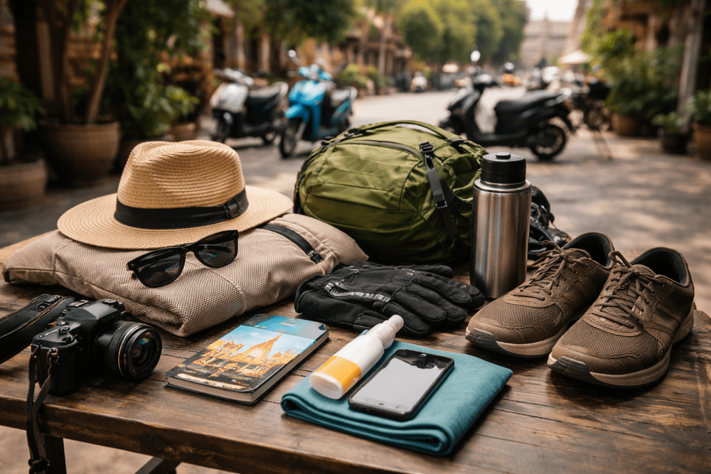 What to Pack for Thailand for City Bike and Scooter Days: Lightweight Protection, Sun Gear, and Road-Ready Basics