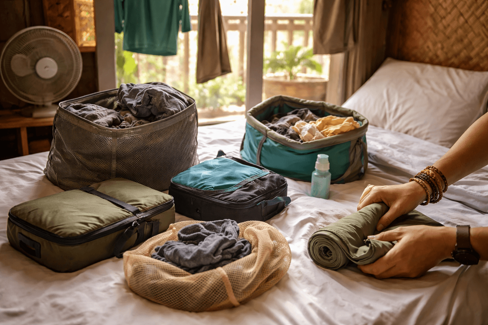 What to Pack for Thailand for Hostel Laundry and Repacking Days: Quick-Dry Clothes, Laundry Bag, and Space-Saving Gear