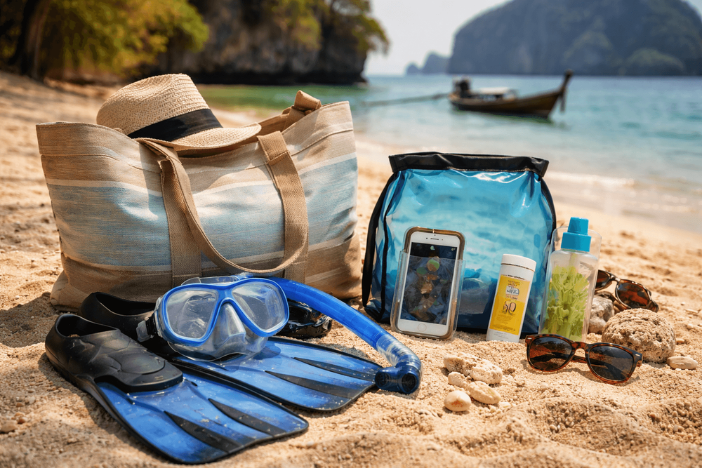 What to Pack for Thailand for Island and Beach Day Bags: Snorkel Gear, Waterproof Storage, and Sun Protection