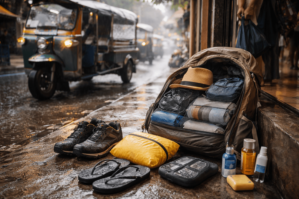 What to Pack for Thailand for Monsoon Transit Days: Taxi Hops, Wet Shoes, and Backup Layers