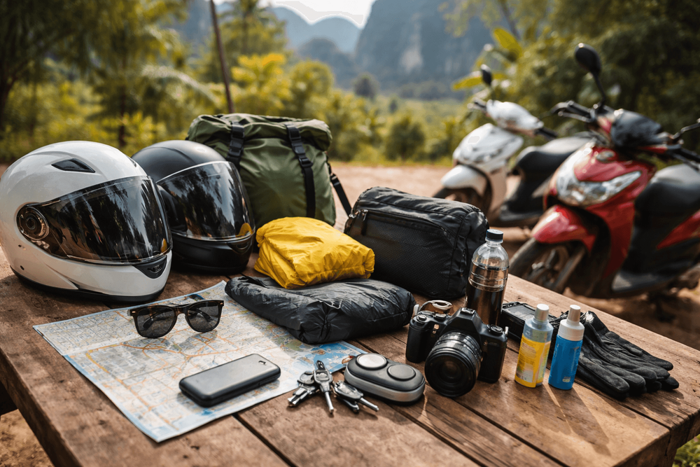 What to Pack for Thailand for Motorbike and Scooter Day Trips: Helmets, Rain Protection, and Small-Item Carry