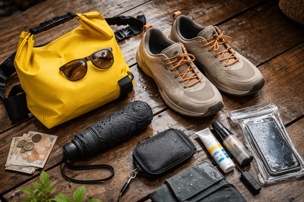 What to Pack for Thailand for Rainy City Days: Compact Umbrella, Footwear, and Dry-Bag Basics