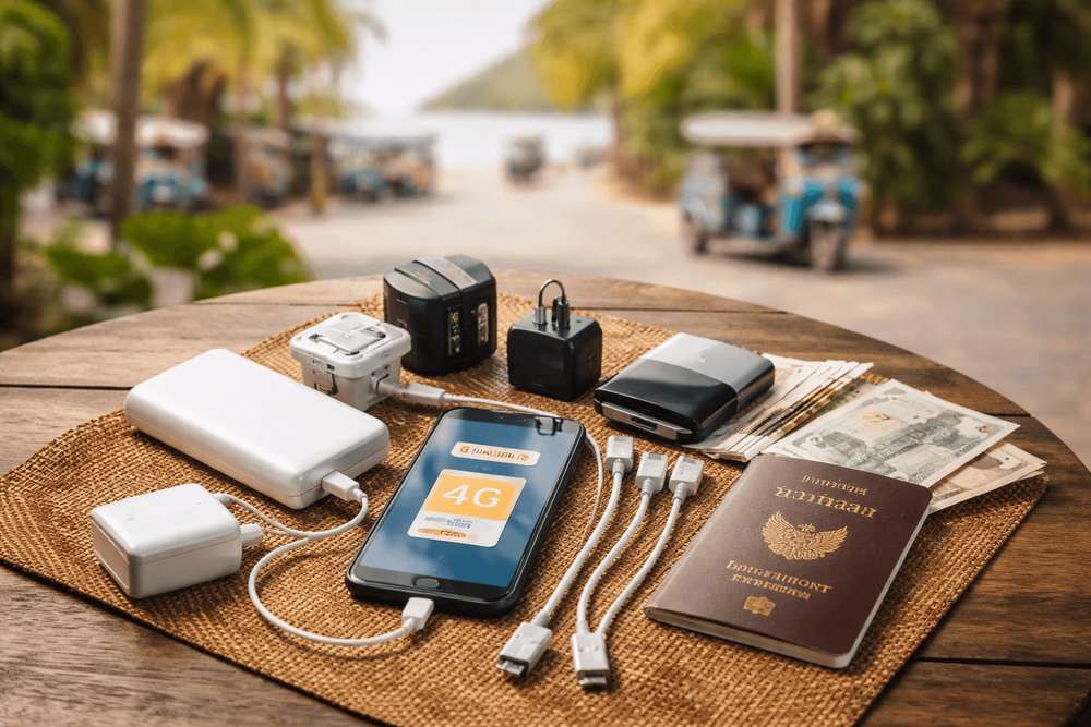 What to Pack for Thailand for SIM Card, Connectivity, and Charging on the Road