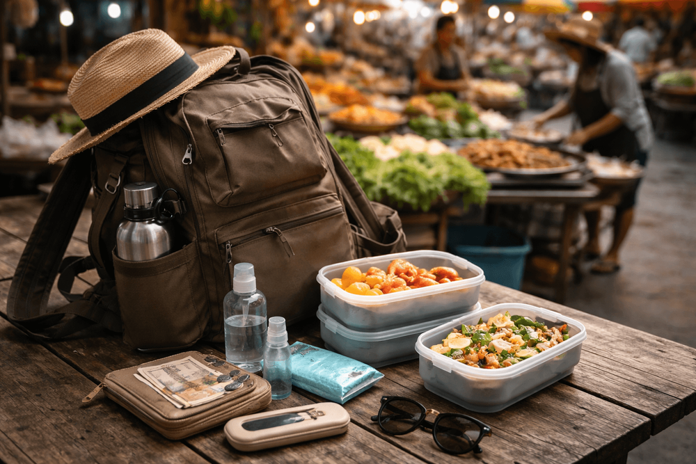 What to Pack for Thailand for Street Food and Wet Markets: Clean Eating, Cash, and Spill-Proof Gear