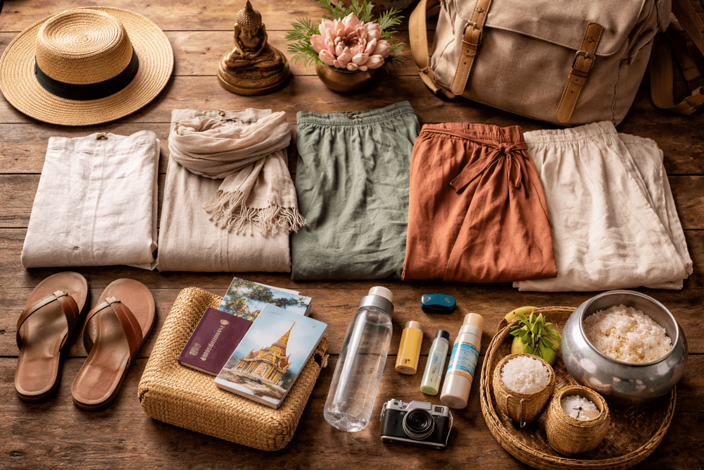 What to Pack for Thailand for Temple Stays and Almsgiving Mornings: Modest Clothing, Respectful Layers, and Early-Start Essentials