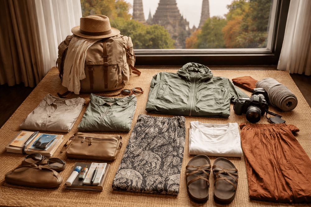 What to Pack for Thailand for Temples and Mixed-Climate Trips: Respectful Layers, Rain Cover, and Day-to-Night Comfort