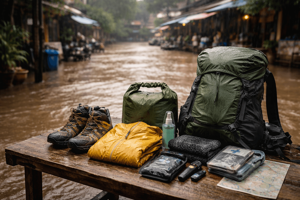 What to Pack for Thailand’s Wet Season: Monsoon-Ready Backpacker Gear for Heavy Rains and Flooded Streets