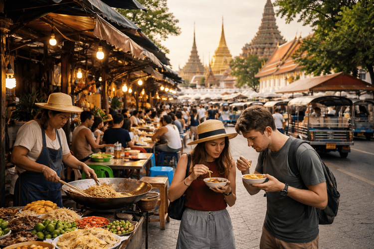 A Food-and-Temple Day from Khao San Road: Where to Eat Between Wat Pho, the Grand Palace, and Golden Mount