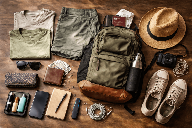 Backpacker Packing List for Thailand for Bangkok City Days: Heat-Smart Clothing, Cash Access, and EDC Basics