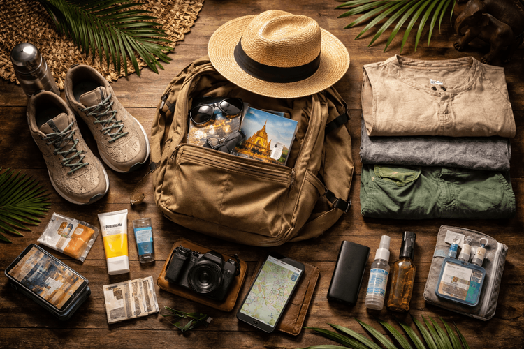 Backpacker Packing List for Thailand for City Walking: Blisters, Sun, and All-Day Comfort
