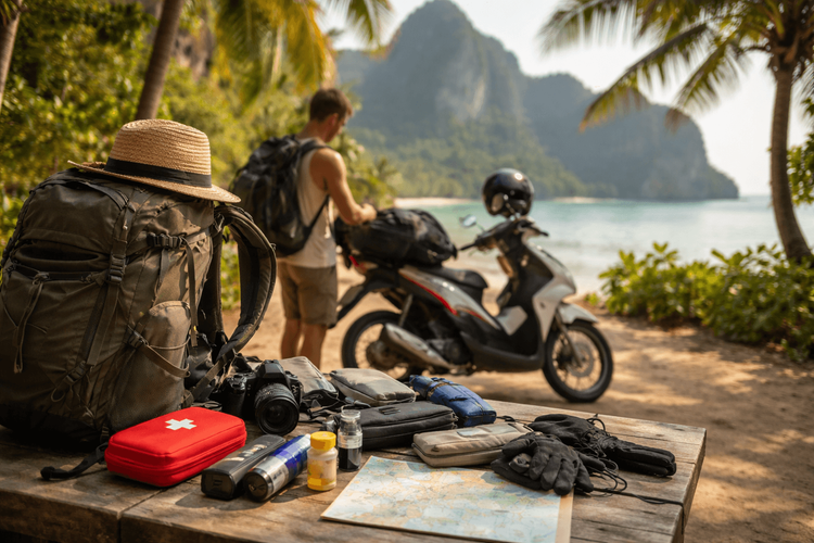 Backpacker Packing List for Thailand’s Island Motorbike Trips: Helmet Safety, Storage, and Road-Trip Basics